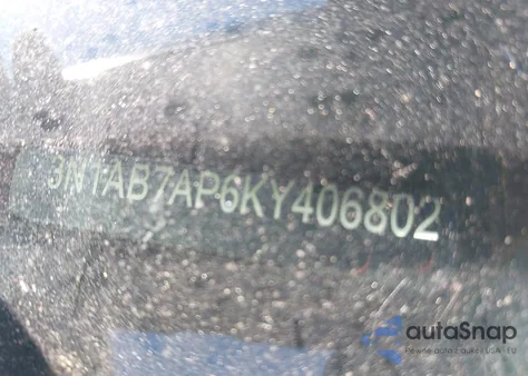 2019 Nissan Sentra S z USA, uszkodzony, nr VIN 3N1AB7AP6KY406802